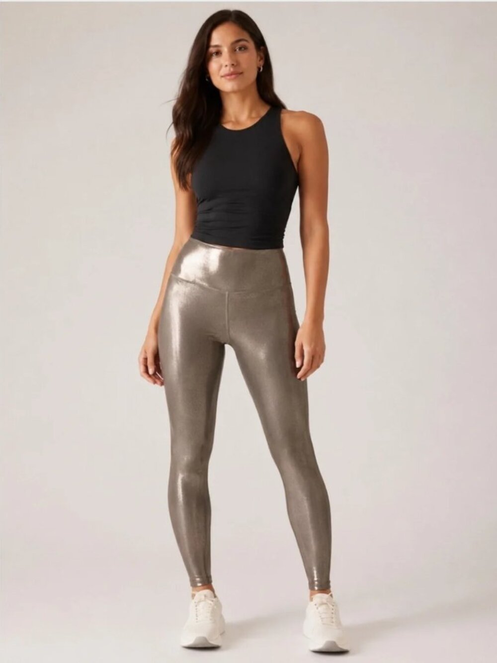 Athleta Elation Shine Tight Leggings Metallic Medium